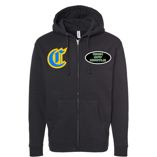 Rich Off Hustle Zip-Up Hoodie (Gamma Blue Edition)